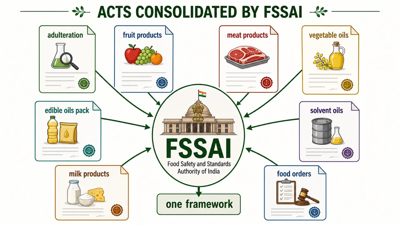 FSSAI consolidating multiple older food laws into one food safety framework