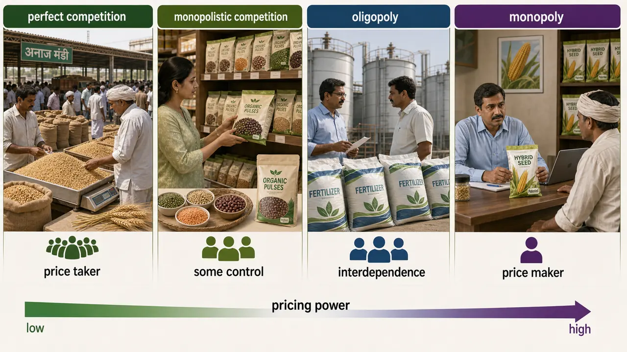 Indifference curve and budget line visual showing consumer choice between wheat and rice combinations