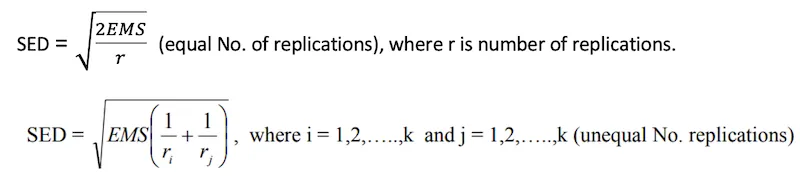 CRD critical difference formula