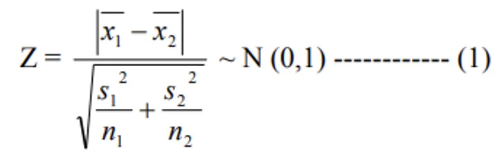 Z-test example solution setup