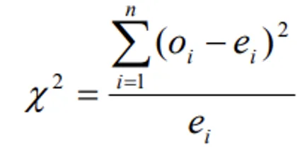 Chi-square test statistic formula