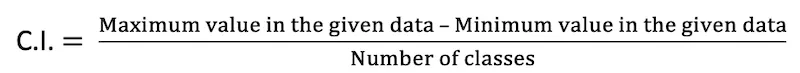Class Interval Formula