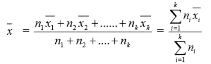 Combined Mean Formula