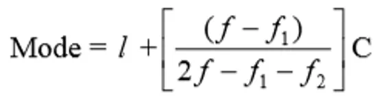 Mode Formula for Continuous Frequency Distribution