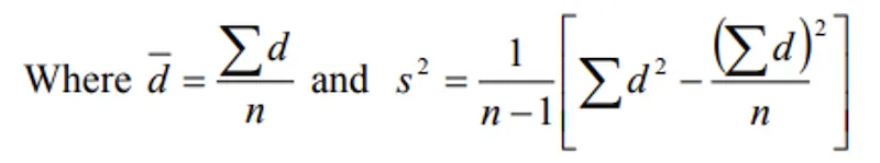 Paired t-test example step 2
