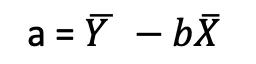 Regression formula — estimating constant a