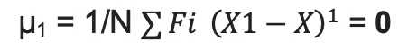1st Central Moment Formula