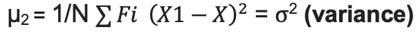 2nd Central Moment Formula