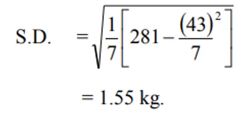 S.D. Direct Method Calculation