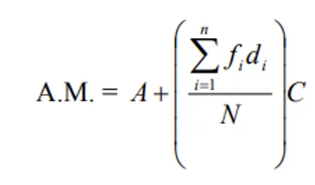 S.D. Grouped Data — Deviation Method Table