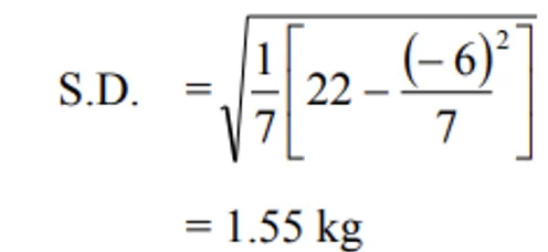 S.D. Deviation Method Calculation