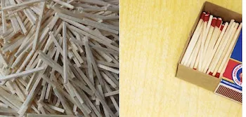 Matchboxes made from Ailanthus wood