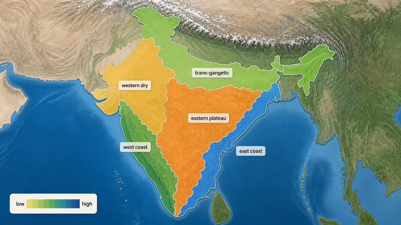 Climate region grouping by length of growing period and moisture availability
