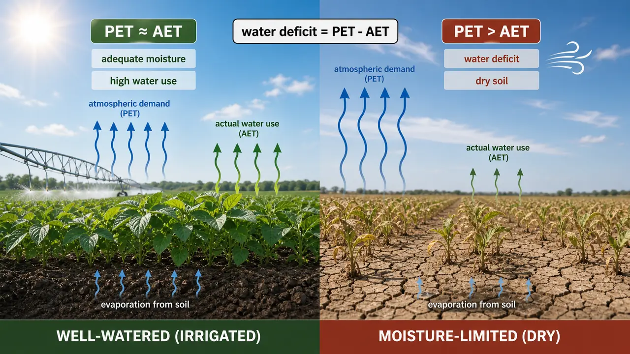 Drought and Moisture Indices explained with a practical agricultural meteorology visual