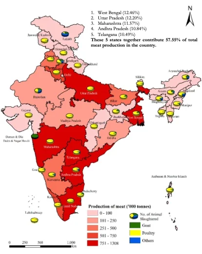 State-wise Meat Production for the year 2024-25