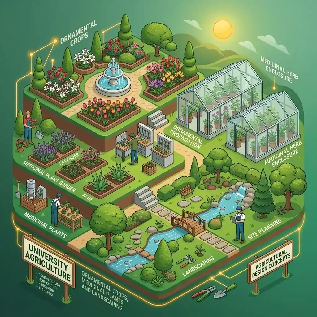 Production Technology for Ornamental Crops, MAPs and Landscaping