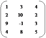 Double Bracket: 1 3 4 2 10 2 9 -1 3 4 8 5