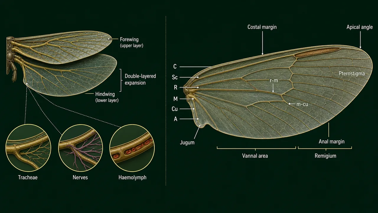 Insect abdomen structure showing segments, sclerites, major modifications, and abdominal appendages
