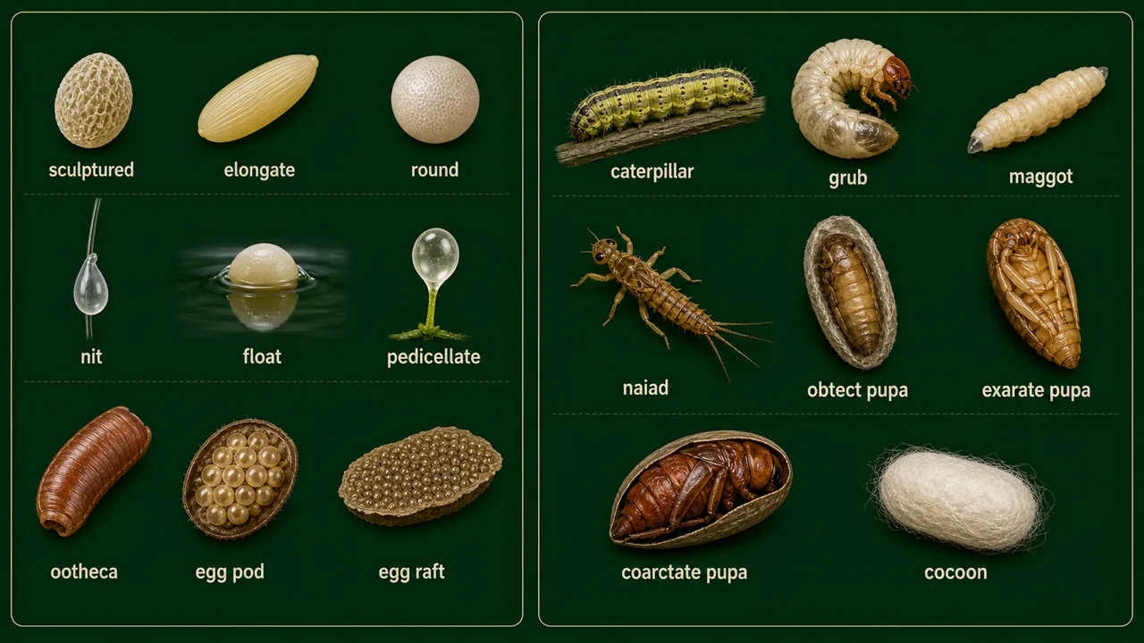 Comparison of ametamorphosis, paurometabola, hemimetabola, and holometabola in insect metamorphosis