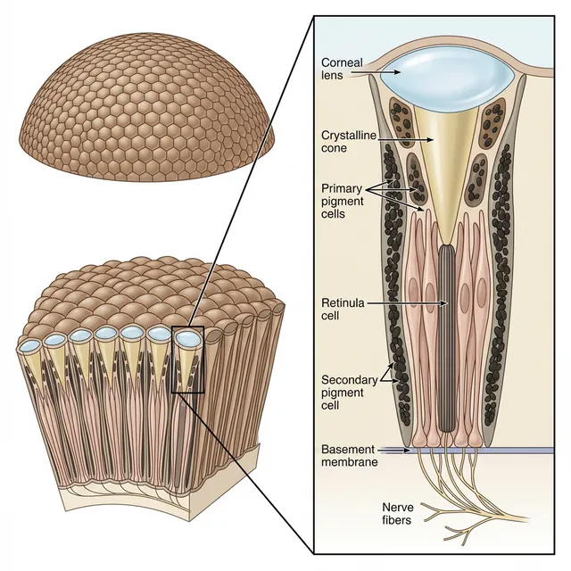 Cockroach Compound Eye Diagram