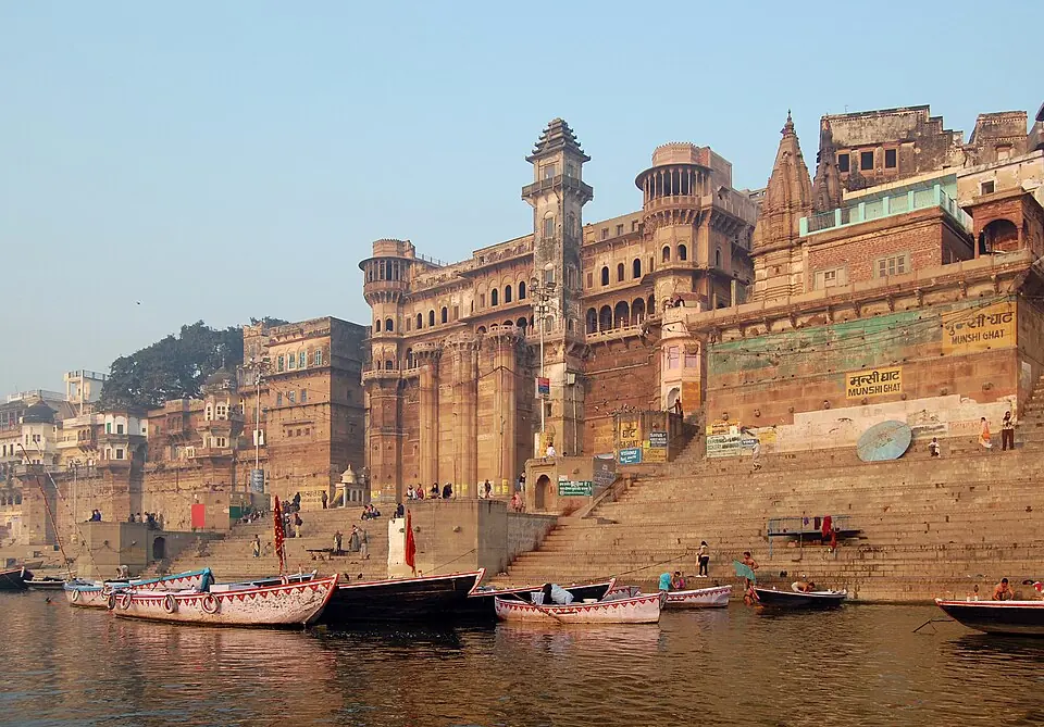 River Ganga flowing past the ghats of Varanasi in eastern Uttar Pradesh