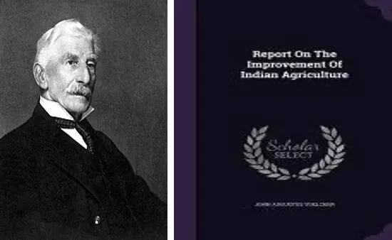 Portrait of Dr. J.A. Voelcker, British chemist who authored the landmark report on improvement of Indian agriculture in 1891