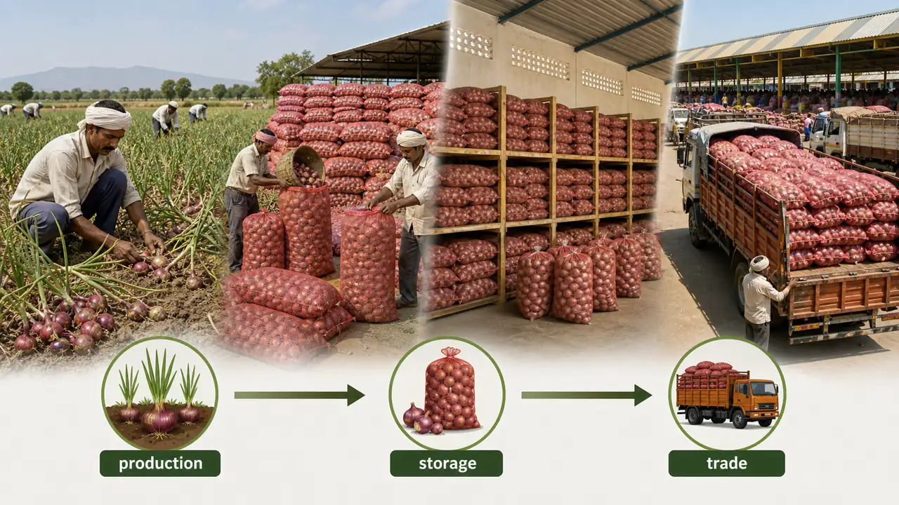 Onion leadership in India shown through production storage and market movement