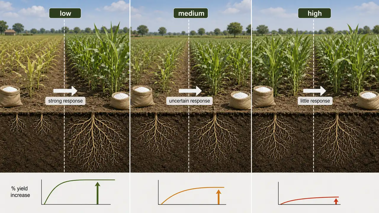 Low, medium, and high fertility response groups linked with expected fertilizer response