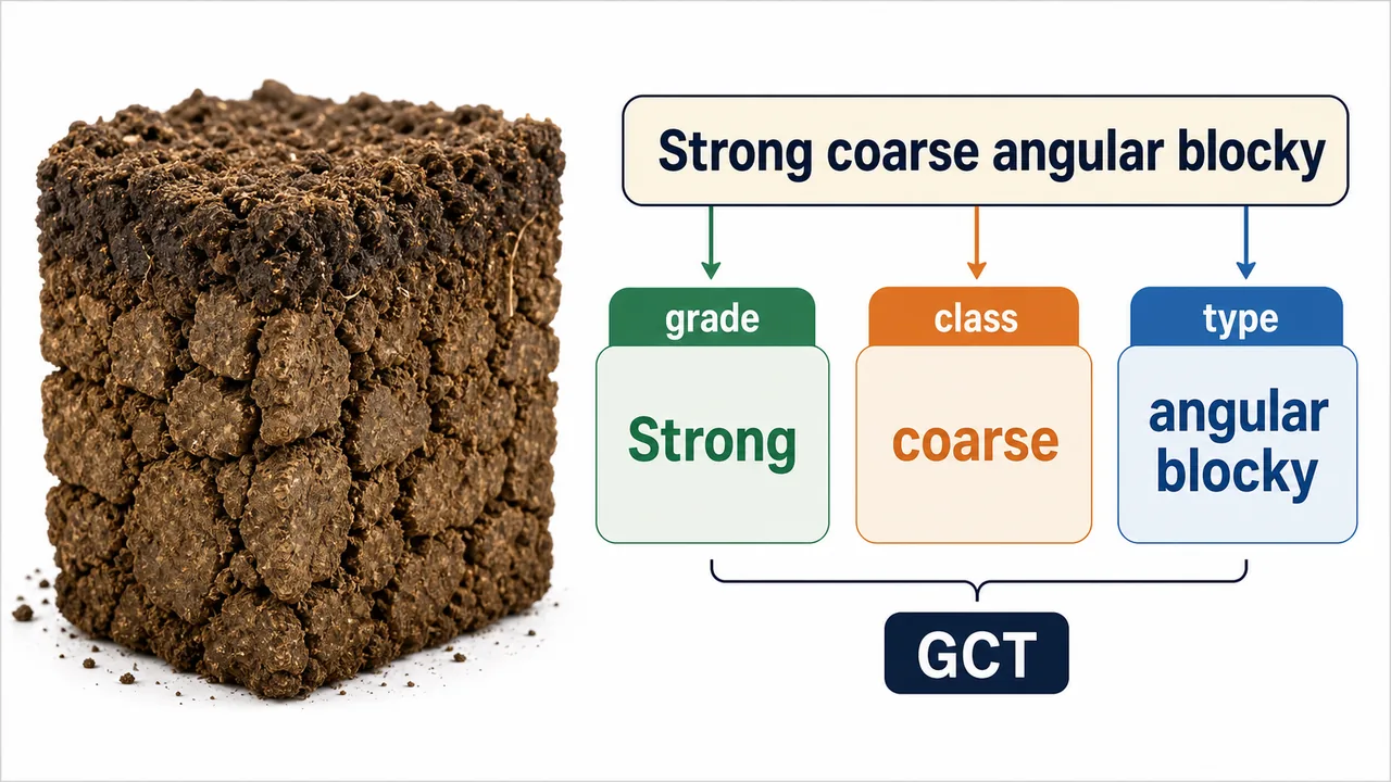 Soil science visual explaining structure naming convention