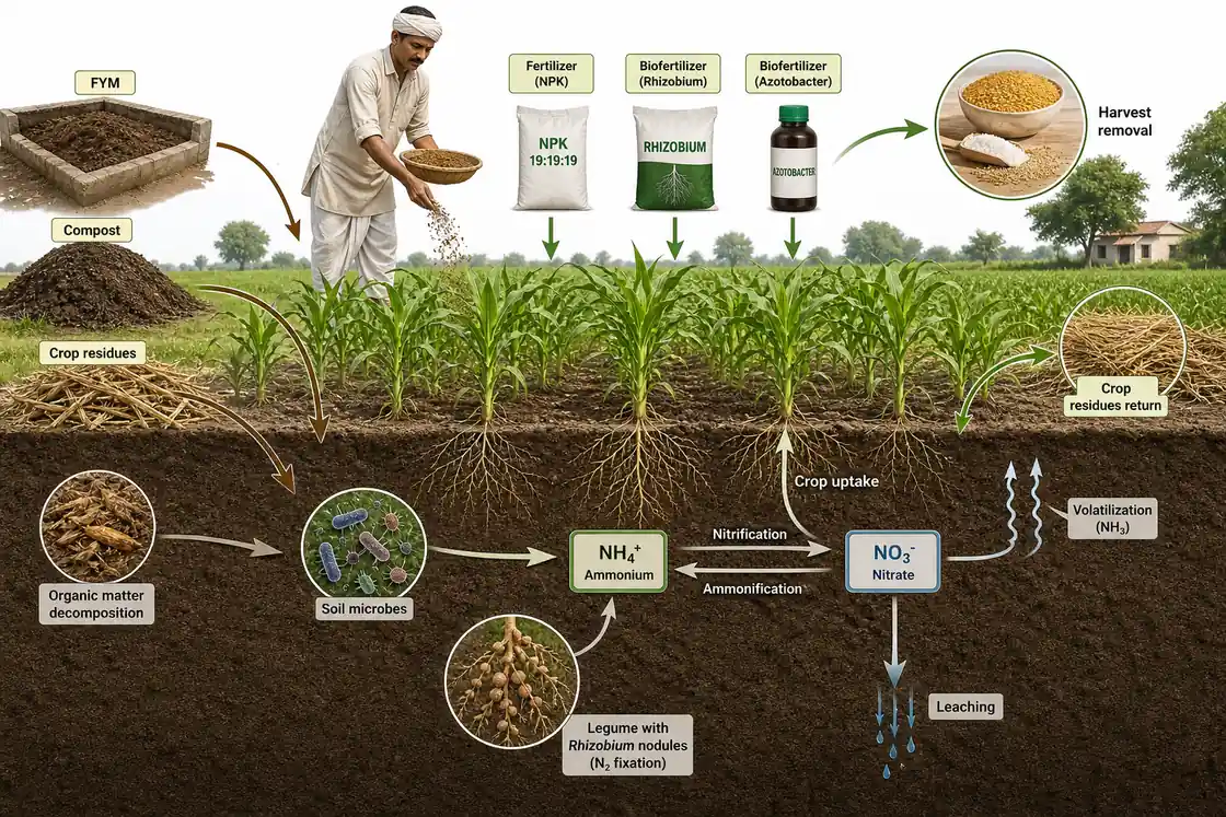 Integrated nutrient management and nitrogen cycle concept board