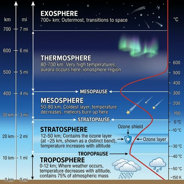 Atmospheric Layers Diagram