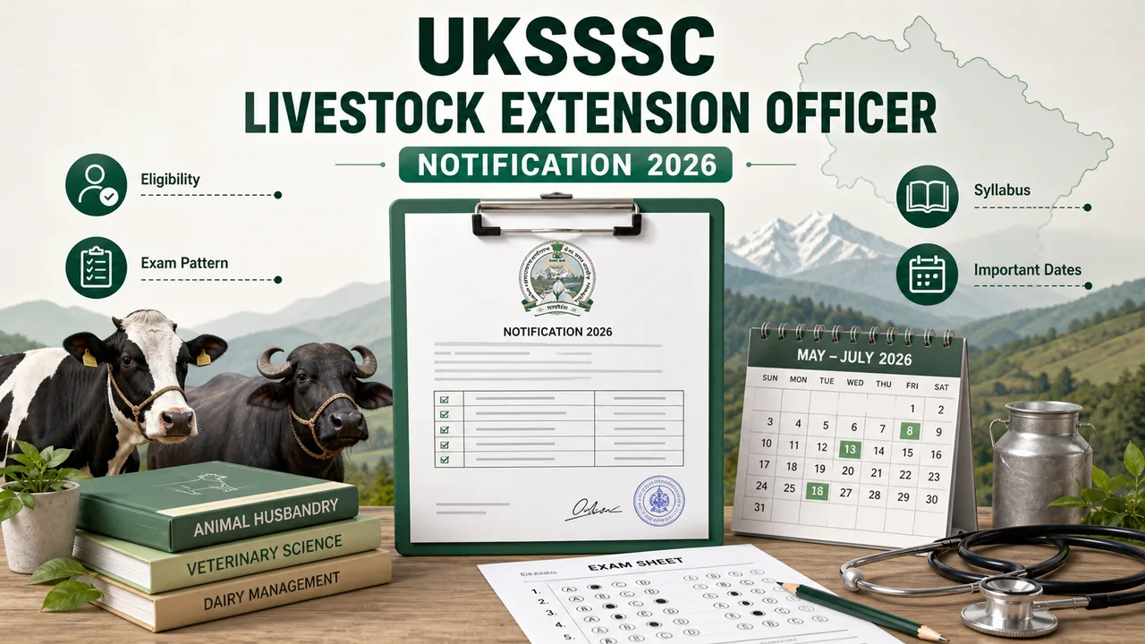 UKSSSC Livestock Extension Officer Notification 2026 (120 Posts)